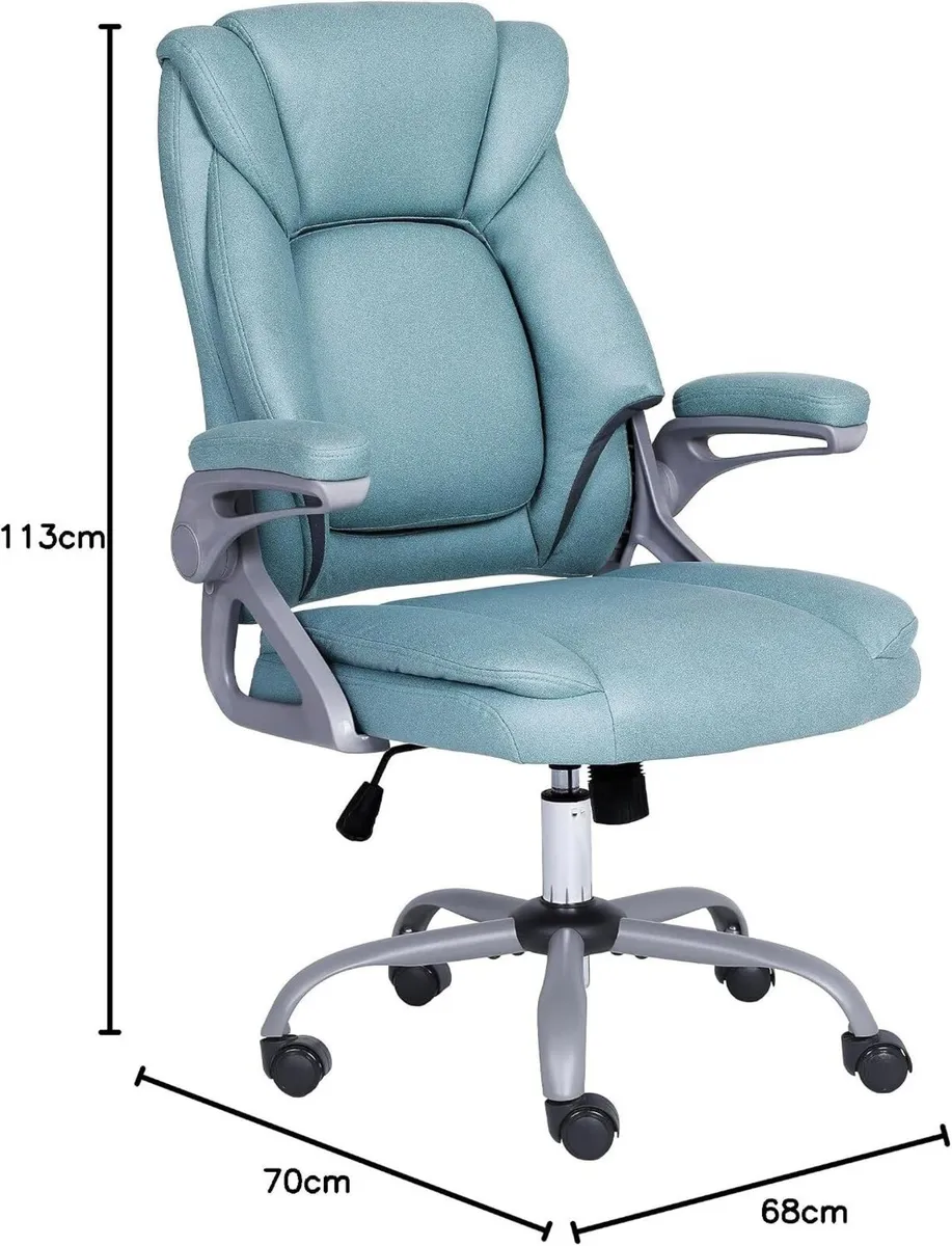 Executive Office Chair with Padded Flip-Up - Image 2
