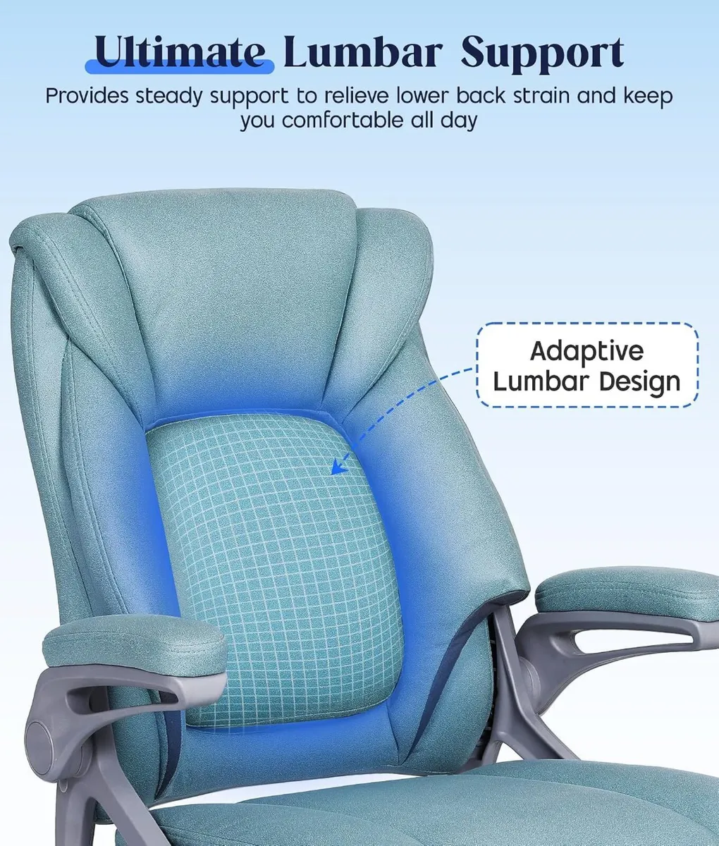 Executive Office Chair with Padded Flip-Up - Image 3