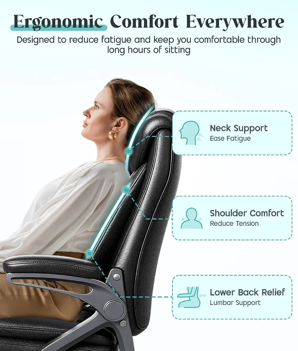 Executive Office Chair Ergonomic Desk with Padded - Image 4