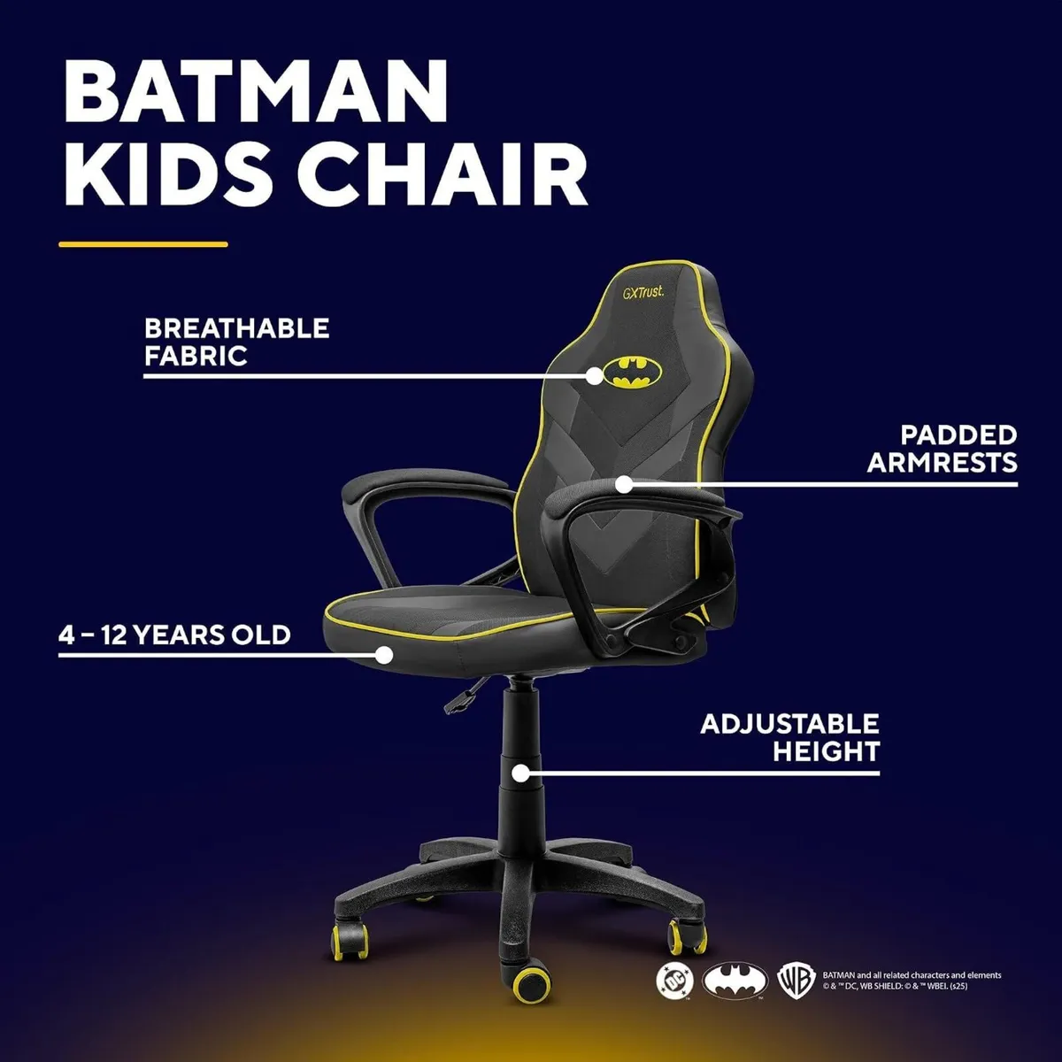 Revvo Batman Licensed Kids Gaming Chair - Image 4
