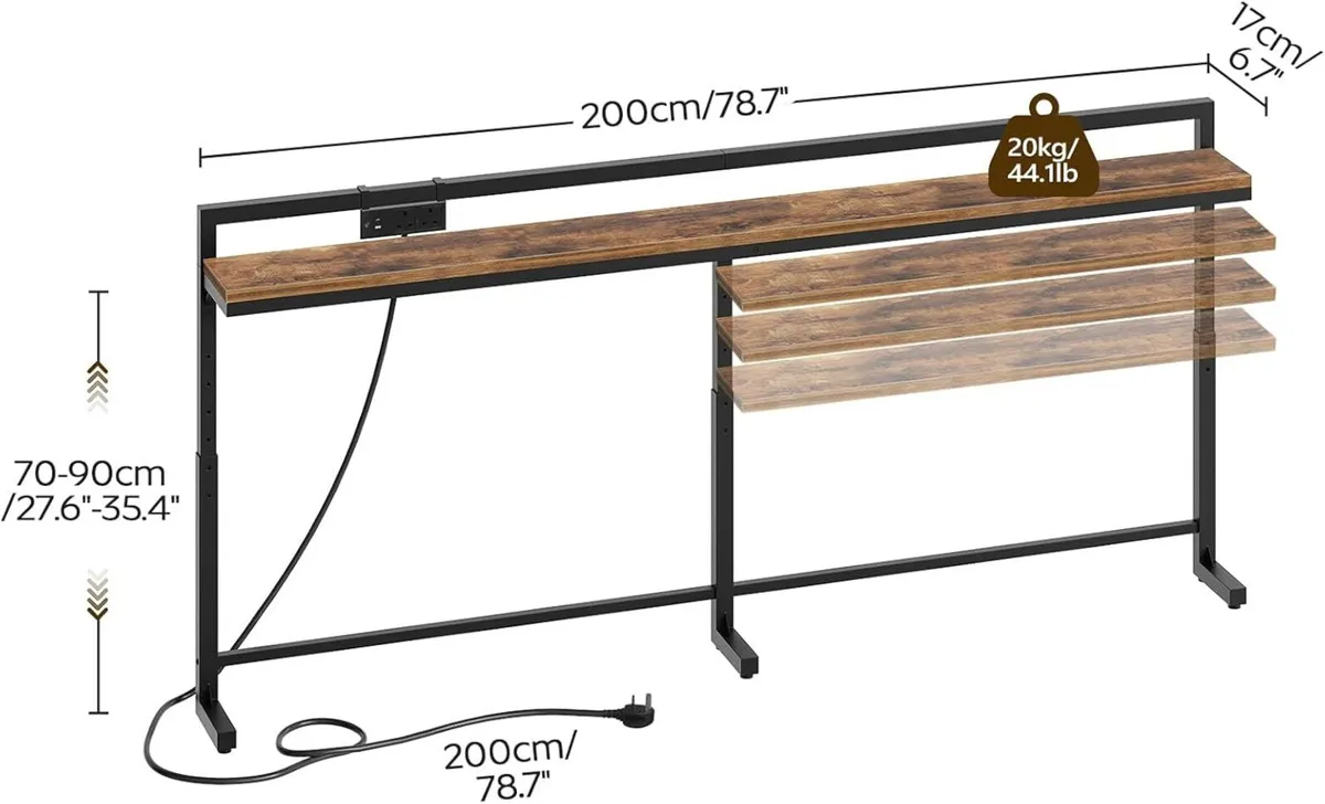 Slim Console Table with Adjustable Height - Image 3