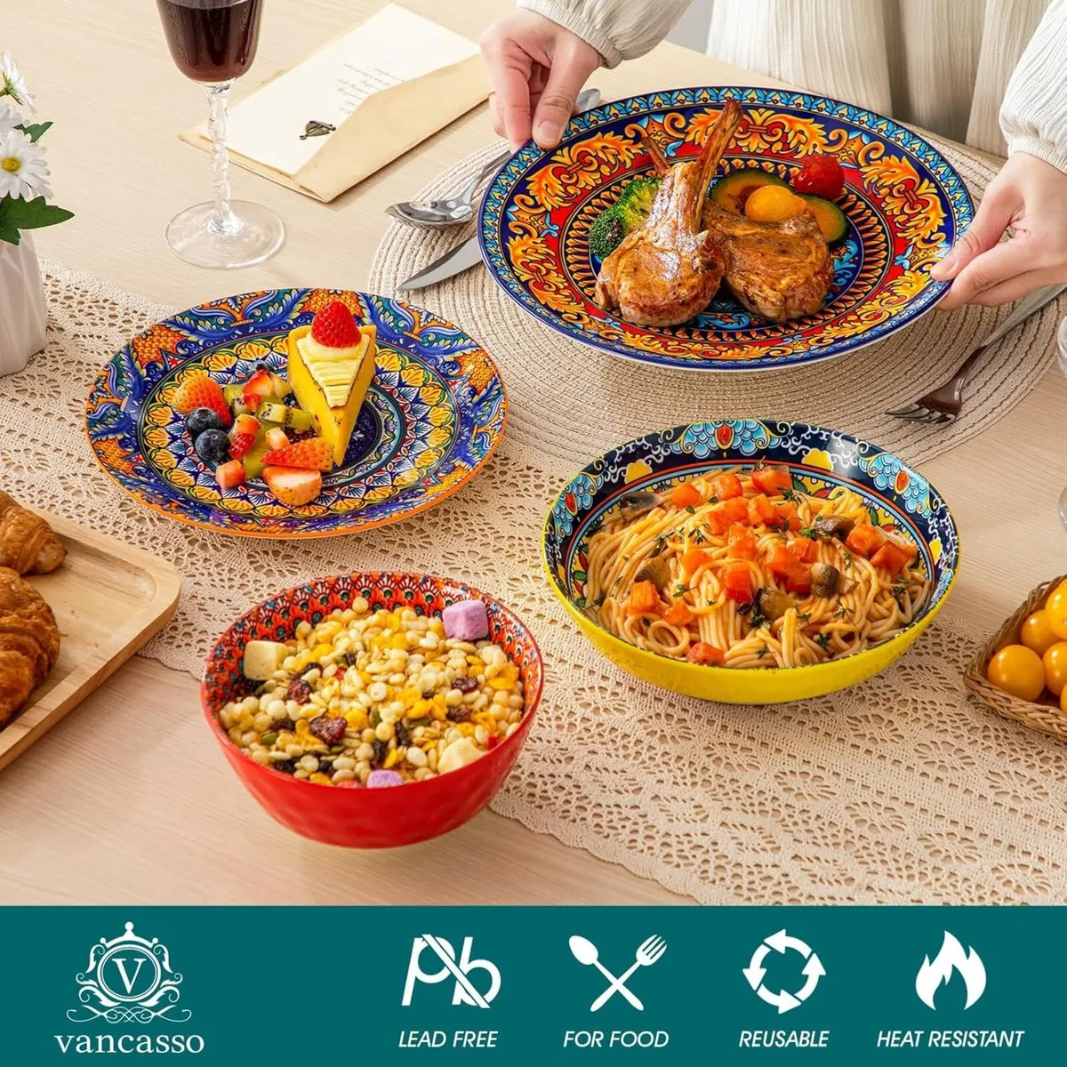Krvi Dinner Set 24-PC for 6 People Porcelain - Image 3