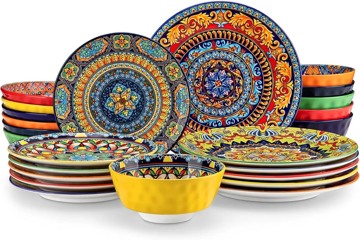 Krvi Dinner Set 24-PC for 6 People Porcelain - Image 1