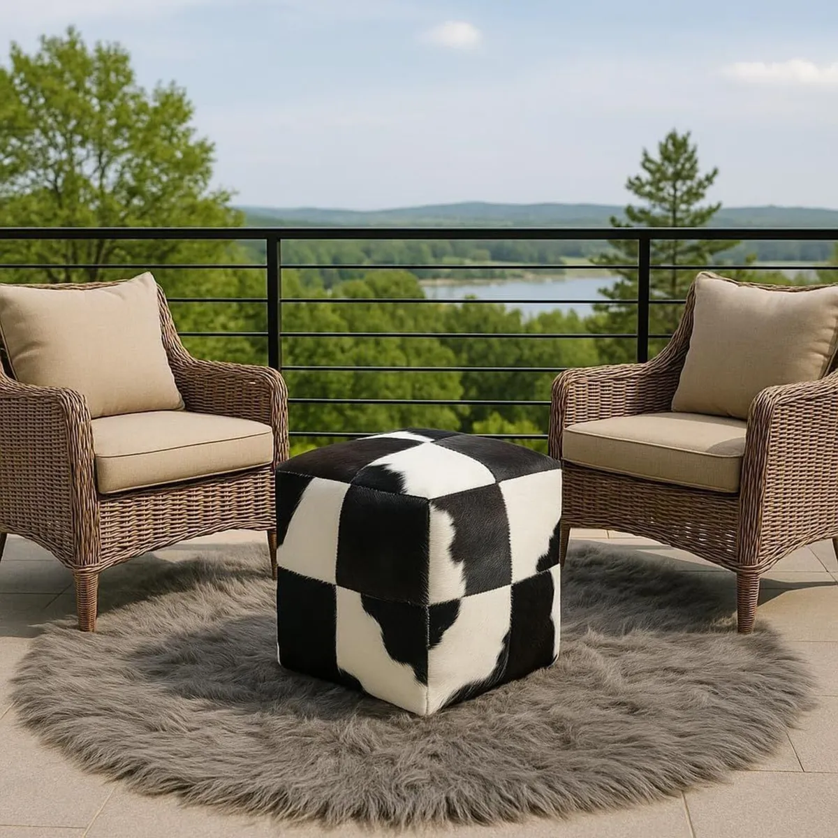 Heaven Hush Unstuffed Pouffe Cover Ottoman - Image 2