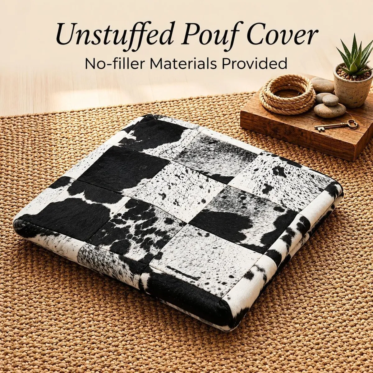Heaven Hush Unstuffed Pouffe Cover Ottoman - Image 3