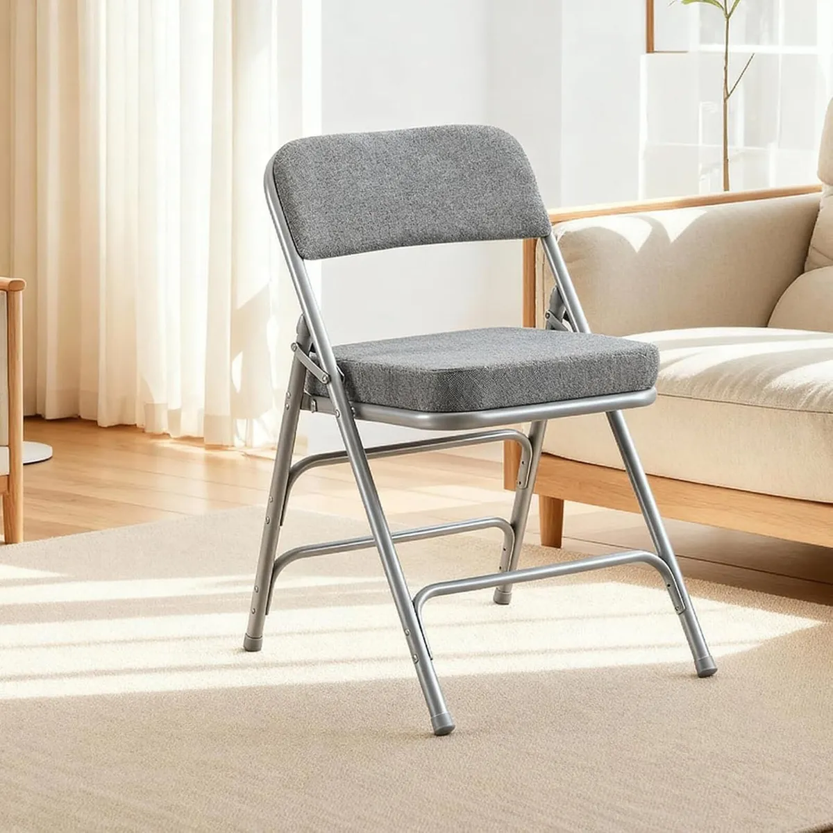 Padded Folding Chair with Thick Cushion (1 Pack) - Image 2