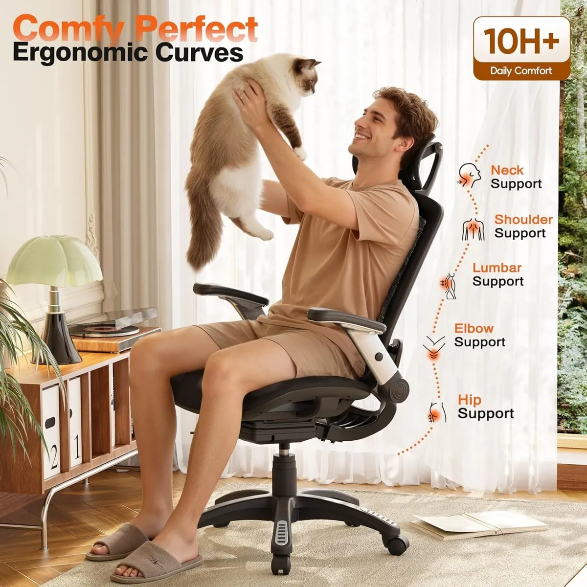 Ergonomic Office Chair High Back Mesh Desk - Image 4