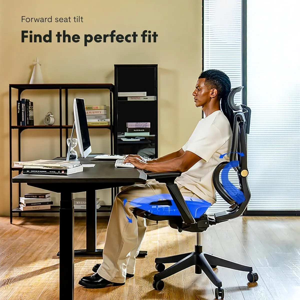 Ergonomic Office Chair Executive Mesh Desk - Image 3