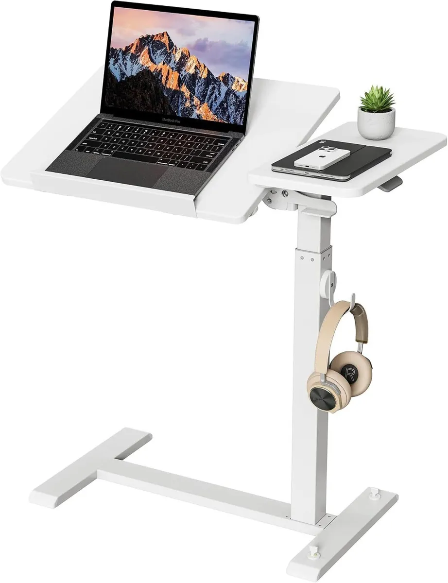 Foldable Overbed Table Height Adjustable 68-108CM - Image 1