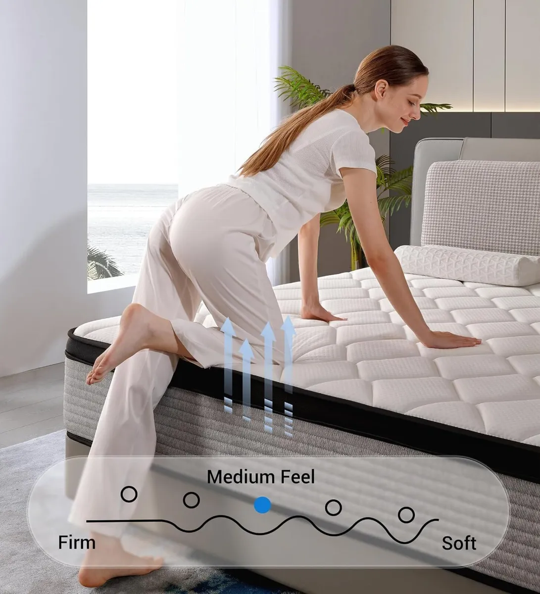 Mattress 10.6 Inch Gel Memory Foam Pocket Sprung - Image 4