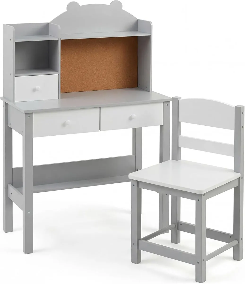 Kids Desk and Chair Set Children Writing Table - Image 1