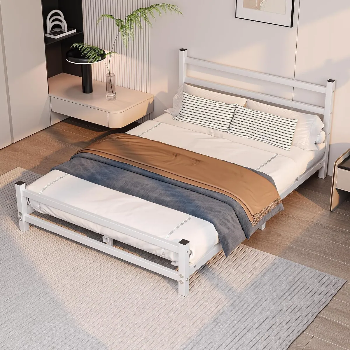 Bed Frame with Headboard Low Floor for Living - Image 4