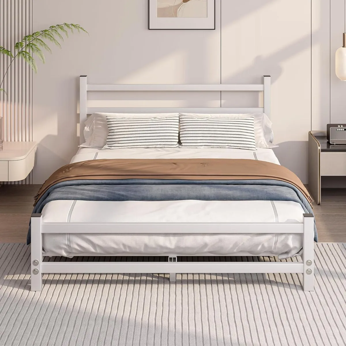 Bed Frame with Headboard Low Floor for Living - Image 3