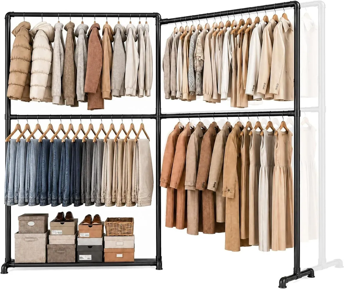 Heavy Duty Clothes Rail Freestanding Hanging - Image 1