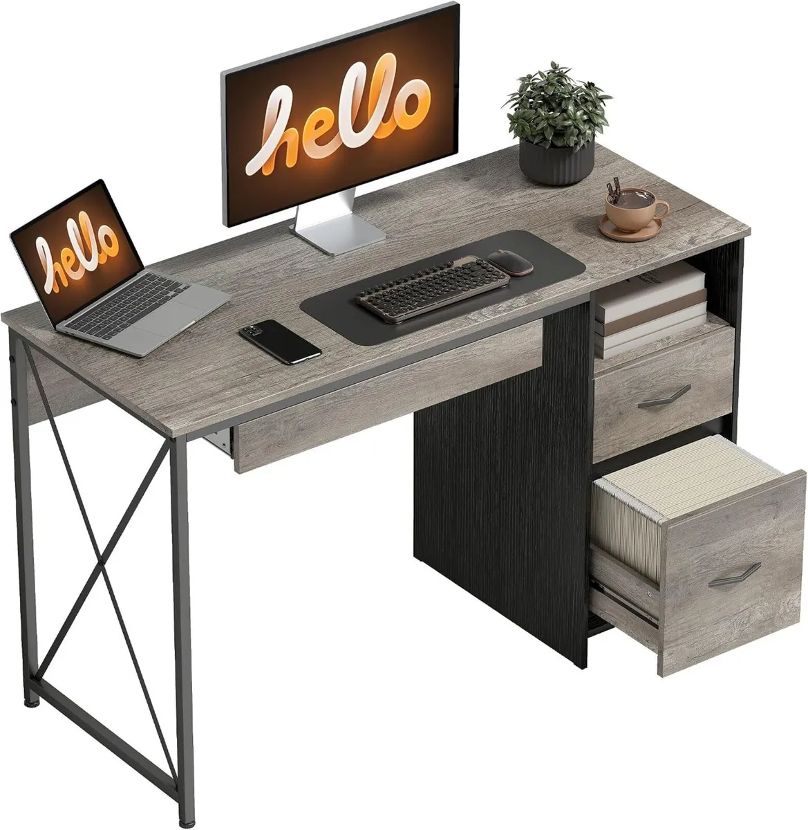 Computer Desk 120 X 50CM with Storage - Image 1