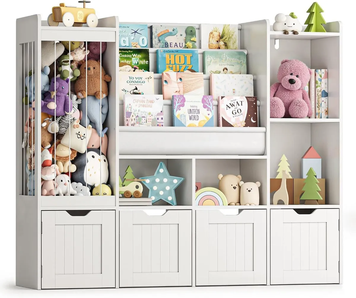 Kids Toy Storage Unit 4 in 1 Bookshelf - Image 1
