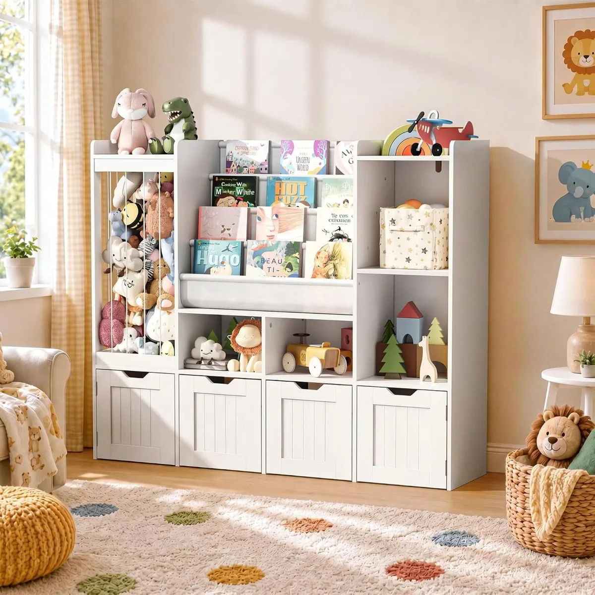Kids Toy Storage Unit 4 in 1 Bookshelf - Image 2