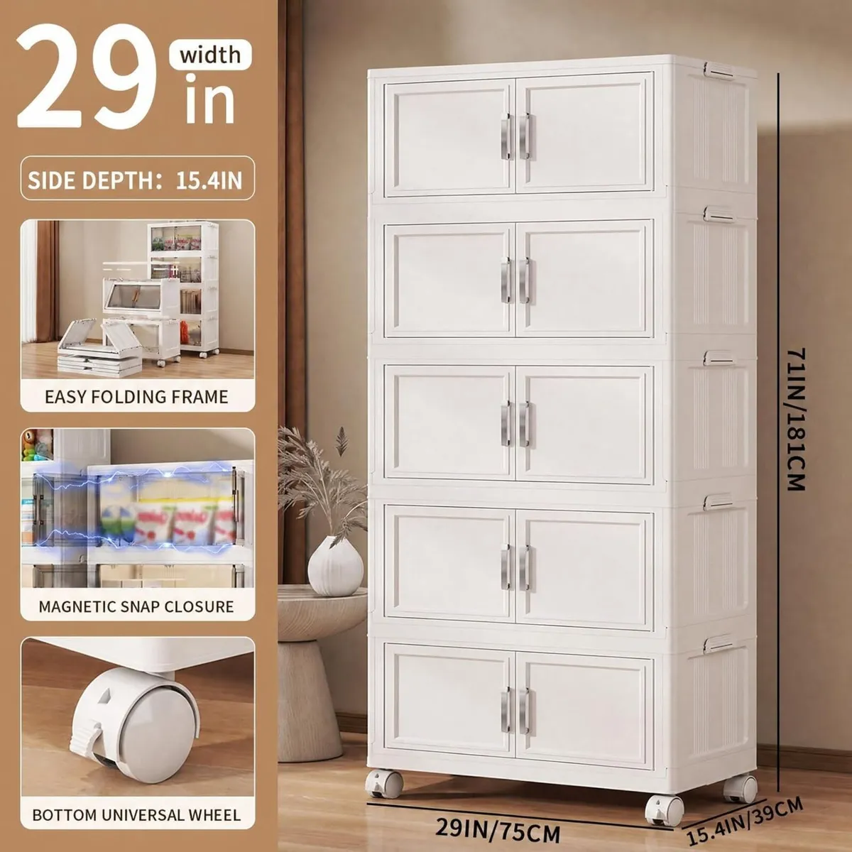 Storage Boxes with Lid 80lx5 Tier Plastic Box - Image 2