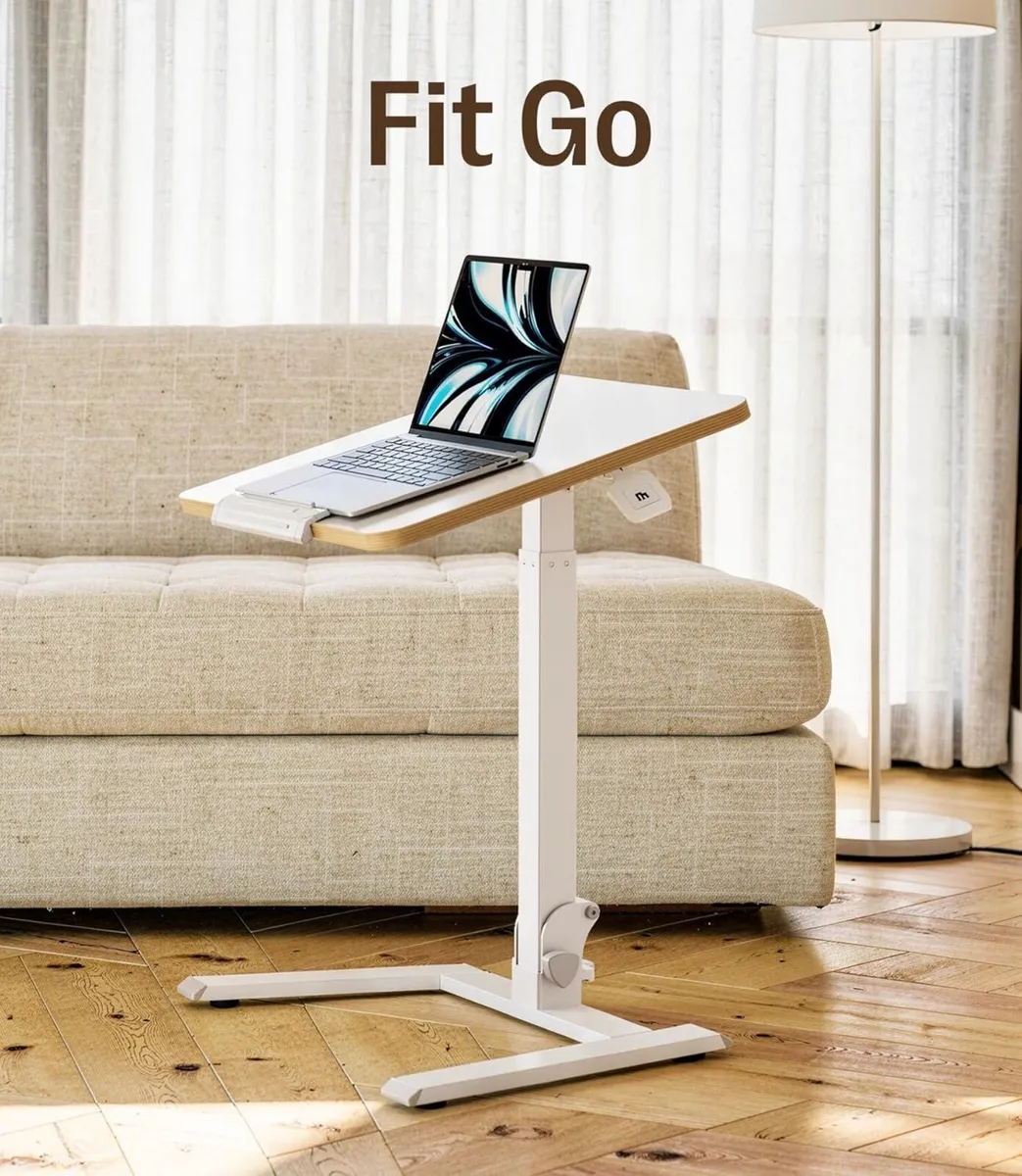Fit Go Overbed Table with Wheels Foldable Height - Image 3