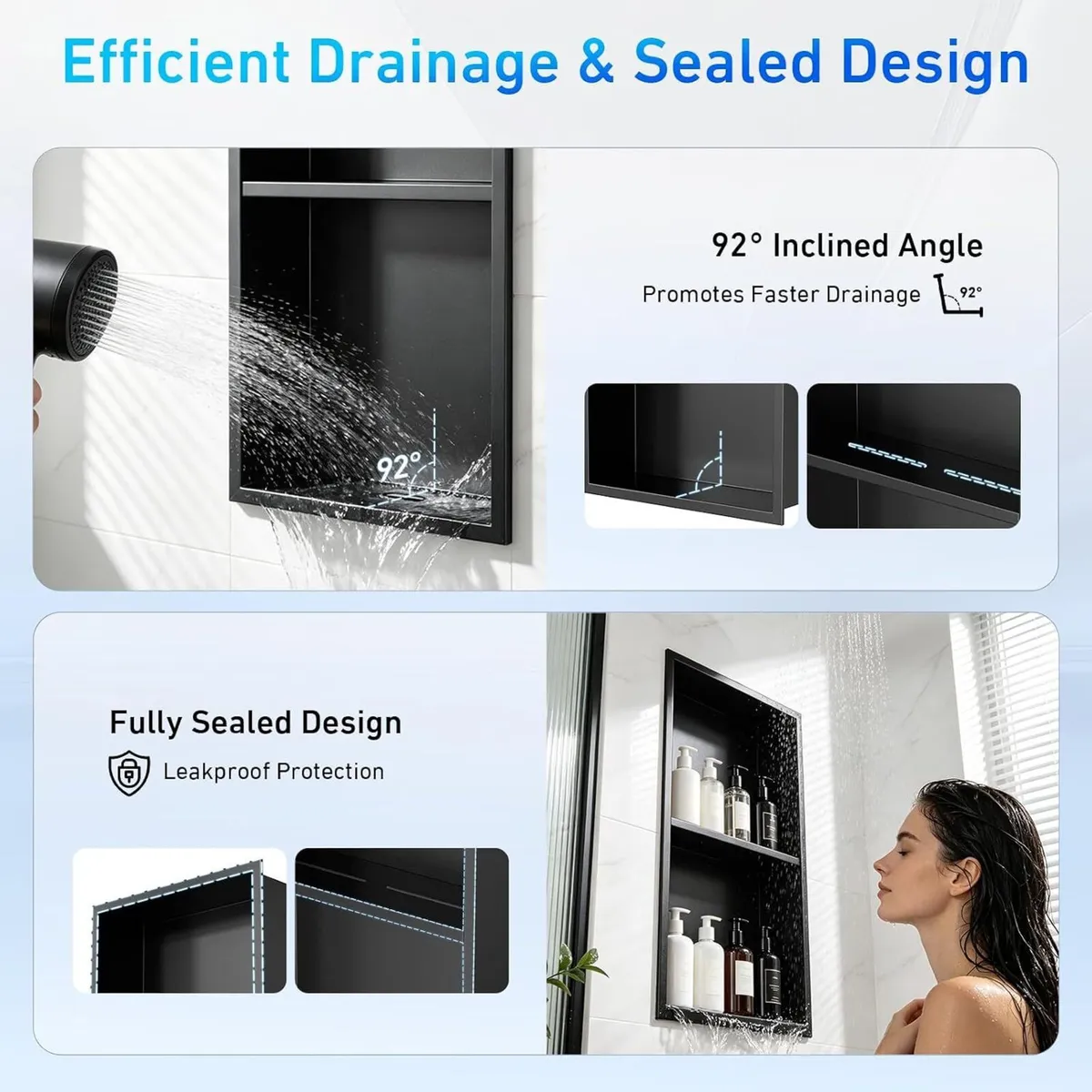 Steel Wall Niche for Shower Recessed Bathroom - Image 4