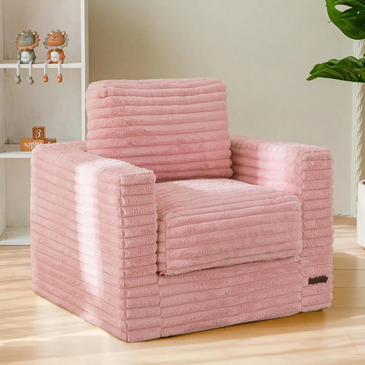 Kids Bean Bag Chair Comfy Faux Fur Sofa - Image 1