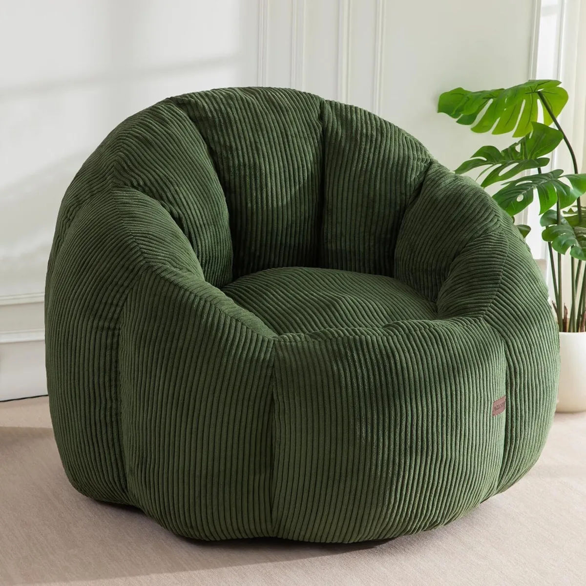 Bean Bag Chair Pumpkin Shaped Sofa Includes - Image 1