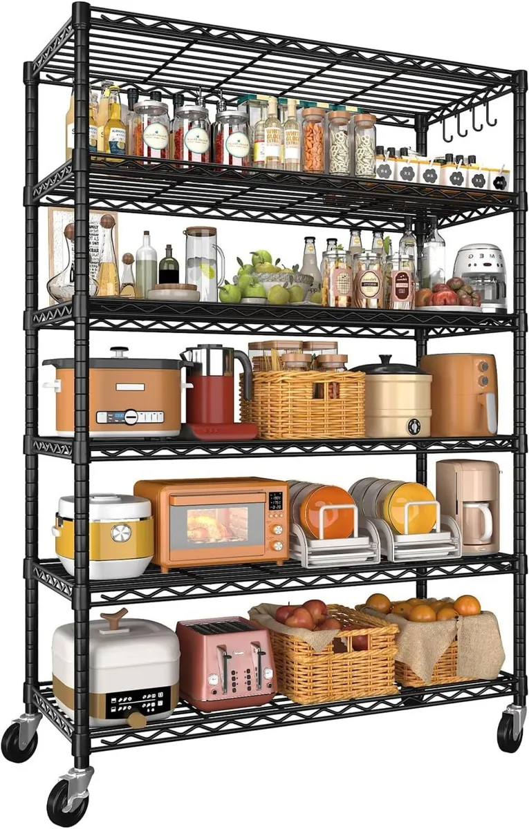 91x40x193CM 6-Tier Heavy Duty Metal Shelving - Image 1