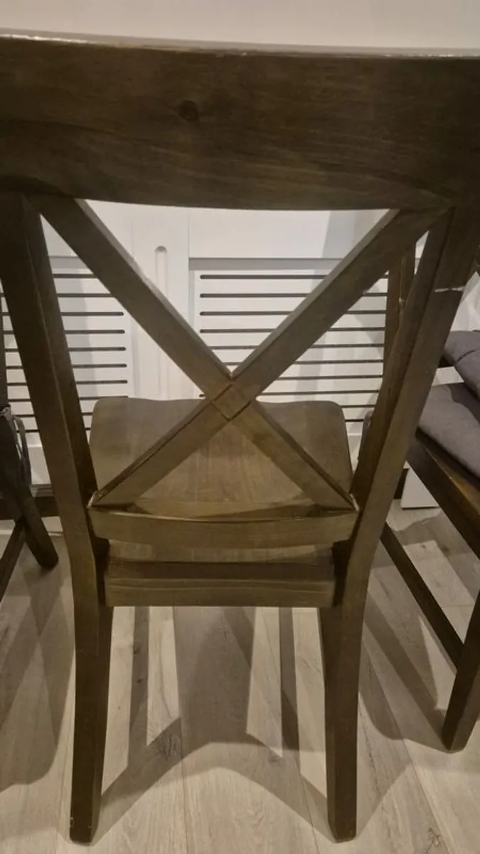Table with bench and 4 chairs - Image 2