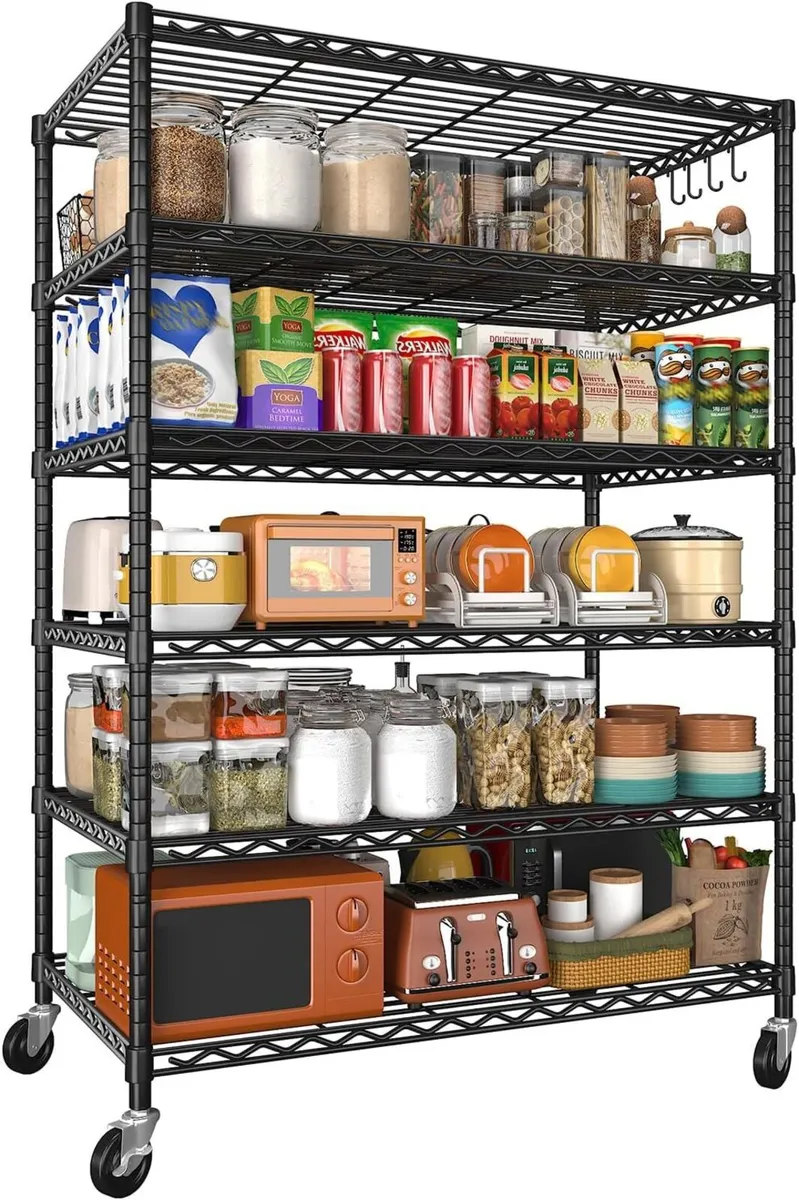 Storage Shelves 6 Tier Sturdy Metal Garage - Image 1