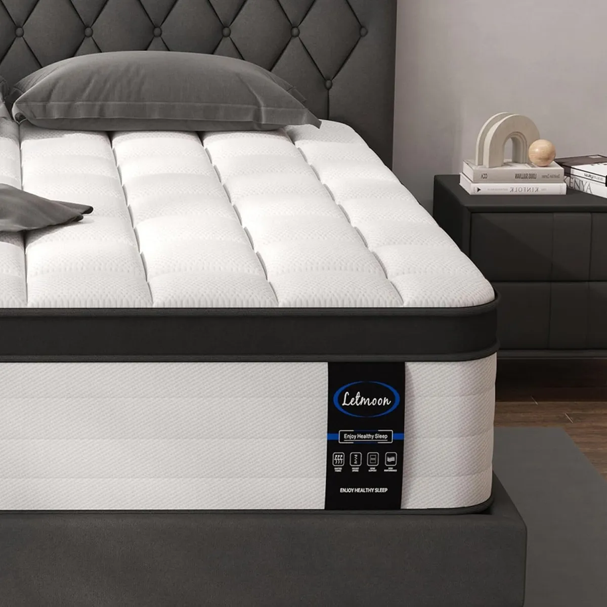 Mattress 25CM Pocket Sprung Memory Foam Hybrid Bed - Image 1