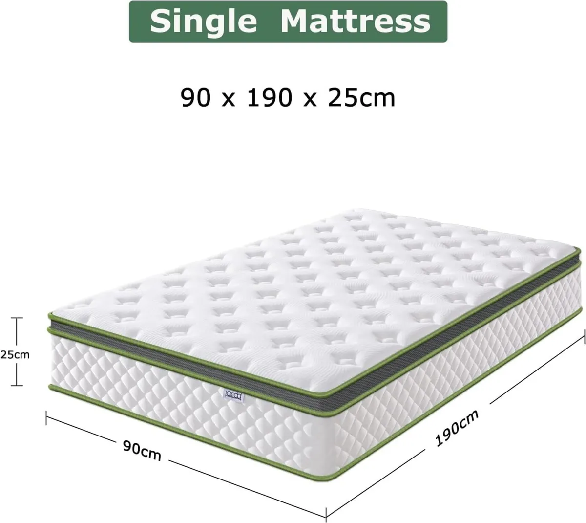 Mattress 10" Hybrid Memory Foam Pocket Sprung - Image 2