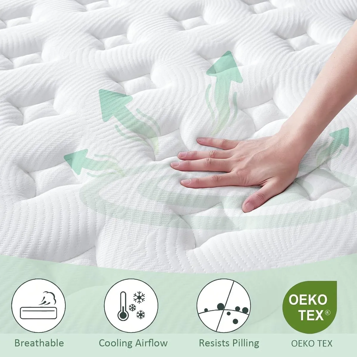 Mattress 10" Hybrid Memory Foam Pocket Sprung - Image 4