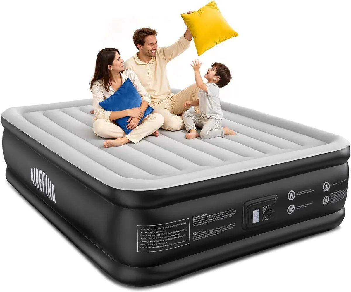 Inflatable Mattress Air Bed with Built-In Pump - Image 1