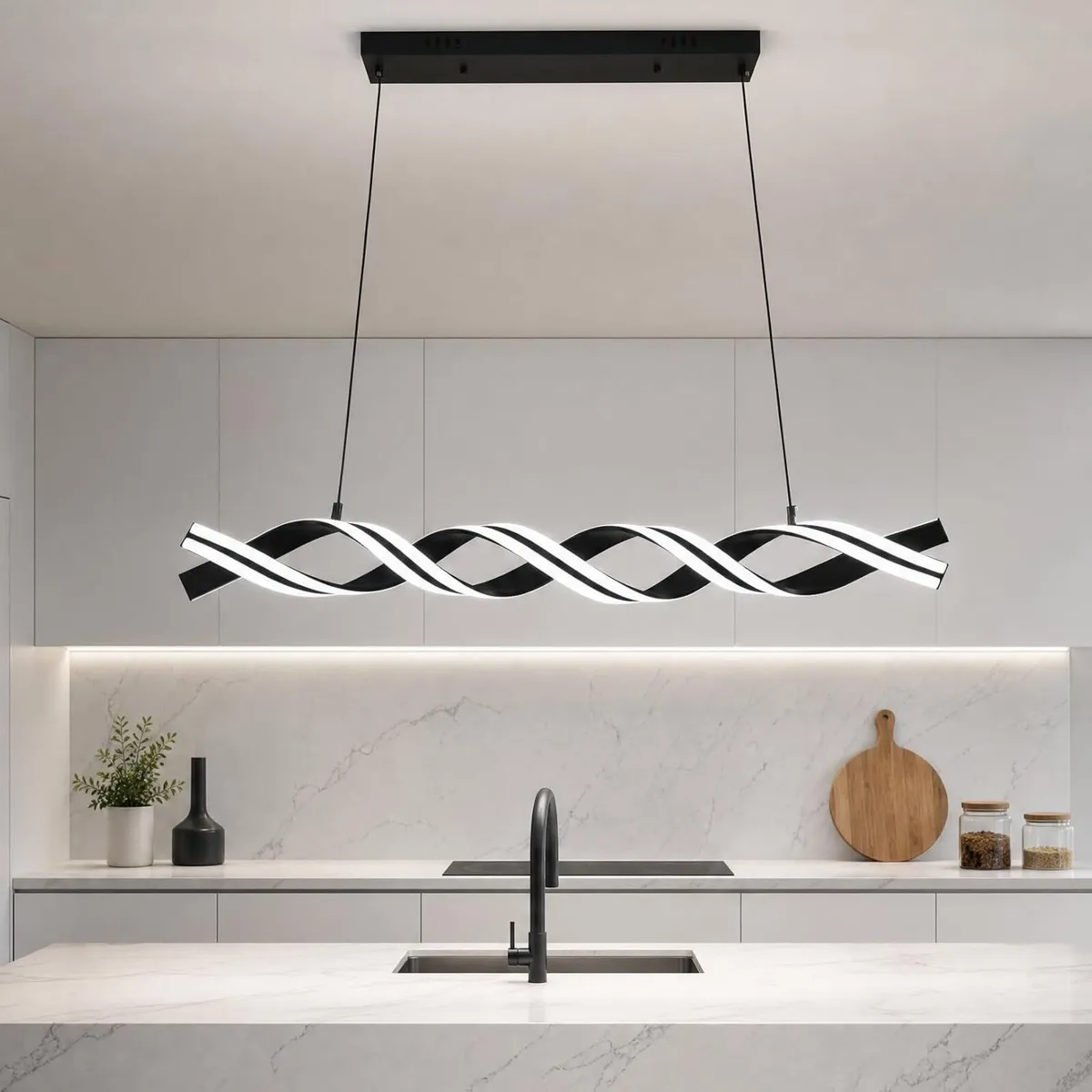 115CM Smart LED Modern Chandelier 50W Dimmable - Image 1
