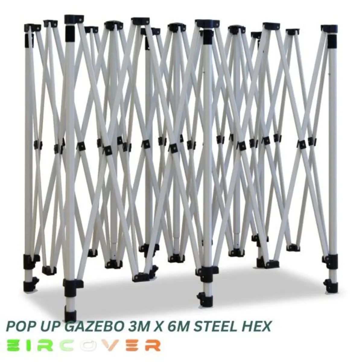 Heavy Duty Pop Up Gazebo Steel 40mm Hex 3m x 6m - Image 4