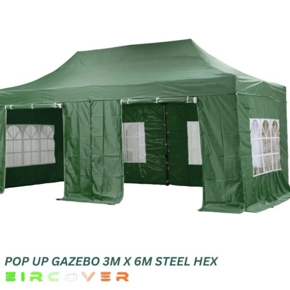 Heavy Duty Pop Up Gazebo Steel 40mm Hex 3m x 6m - Image 1
