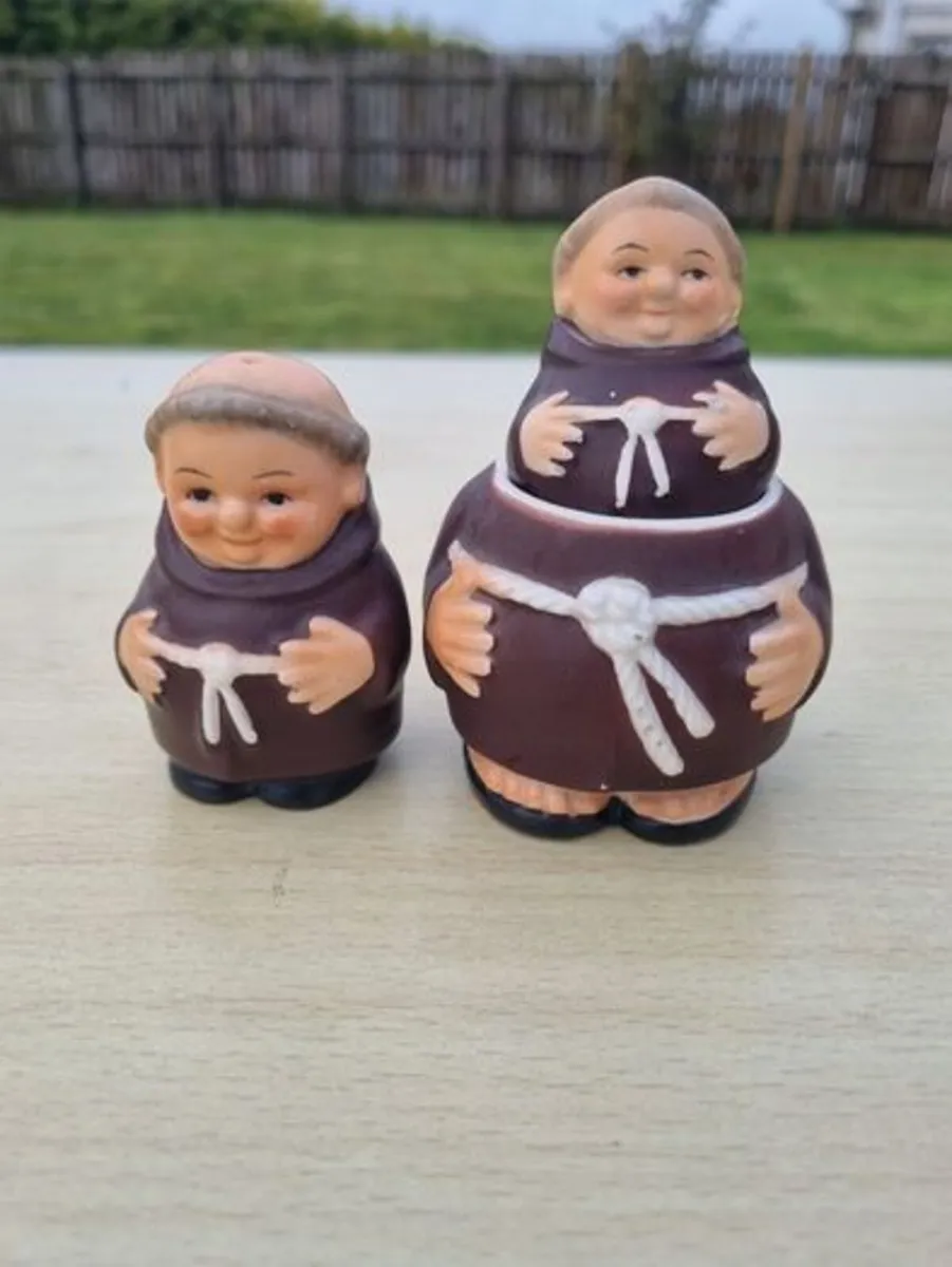 Vintage W. Germany Goebel Friar Tuck Monk 3 Piece - Image 2