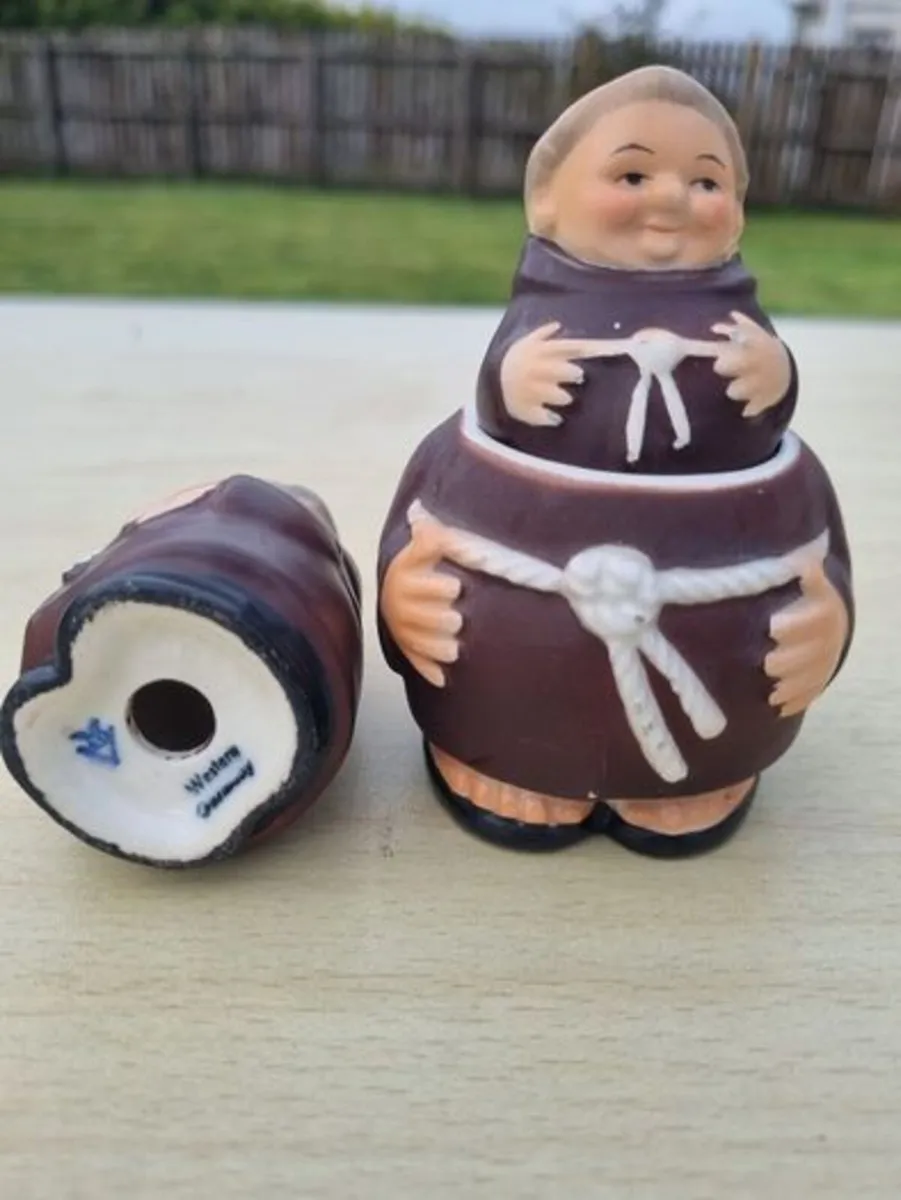 Vintage W. Germany Goebel Friar Tuck Monk 3 Piece - Image 3