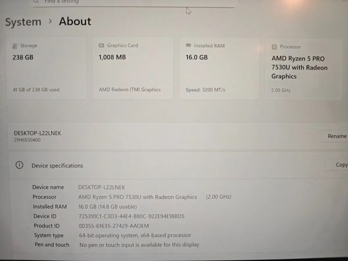 Lenovo ThinkPad L14 Gen4 Laptop | AMD Ryzen 5 Pro - Image 3