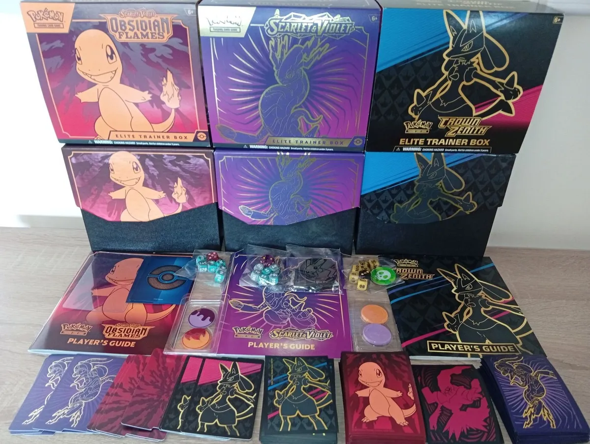 Collection Of Pokemon Card Boxes No Cards Scarlet - Image 1