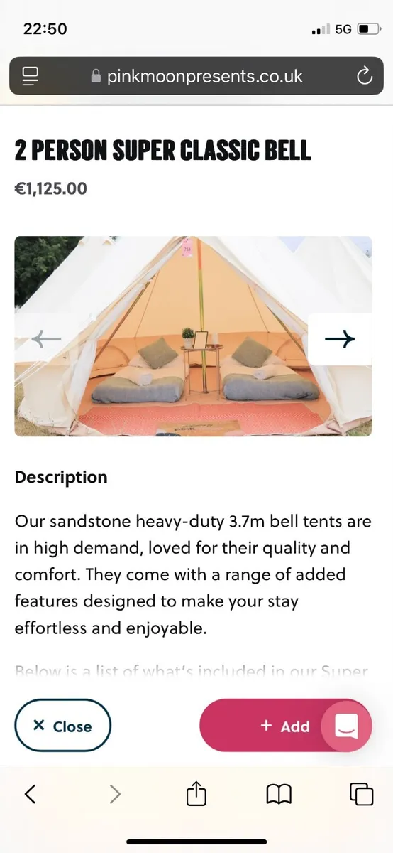 Pink moon glamping tickets for EP - Image 1