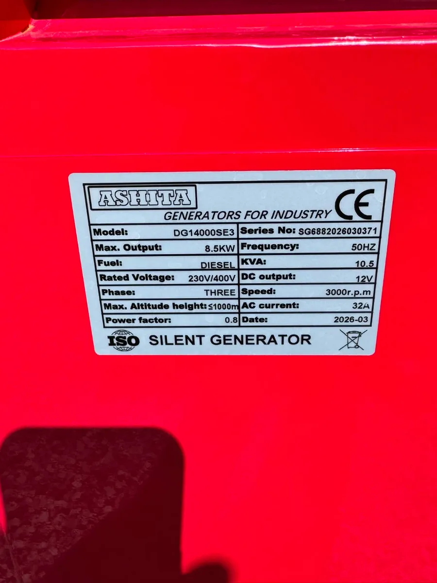 10.5 kVA SILENT DIESEL GENERATOR – NEW / UNUSED - Image 3