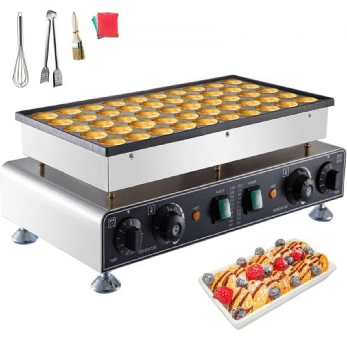 50PCS Mini Dutch Pancake Maker, Non-stick Stainles - Image 1