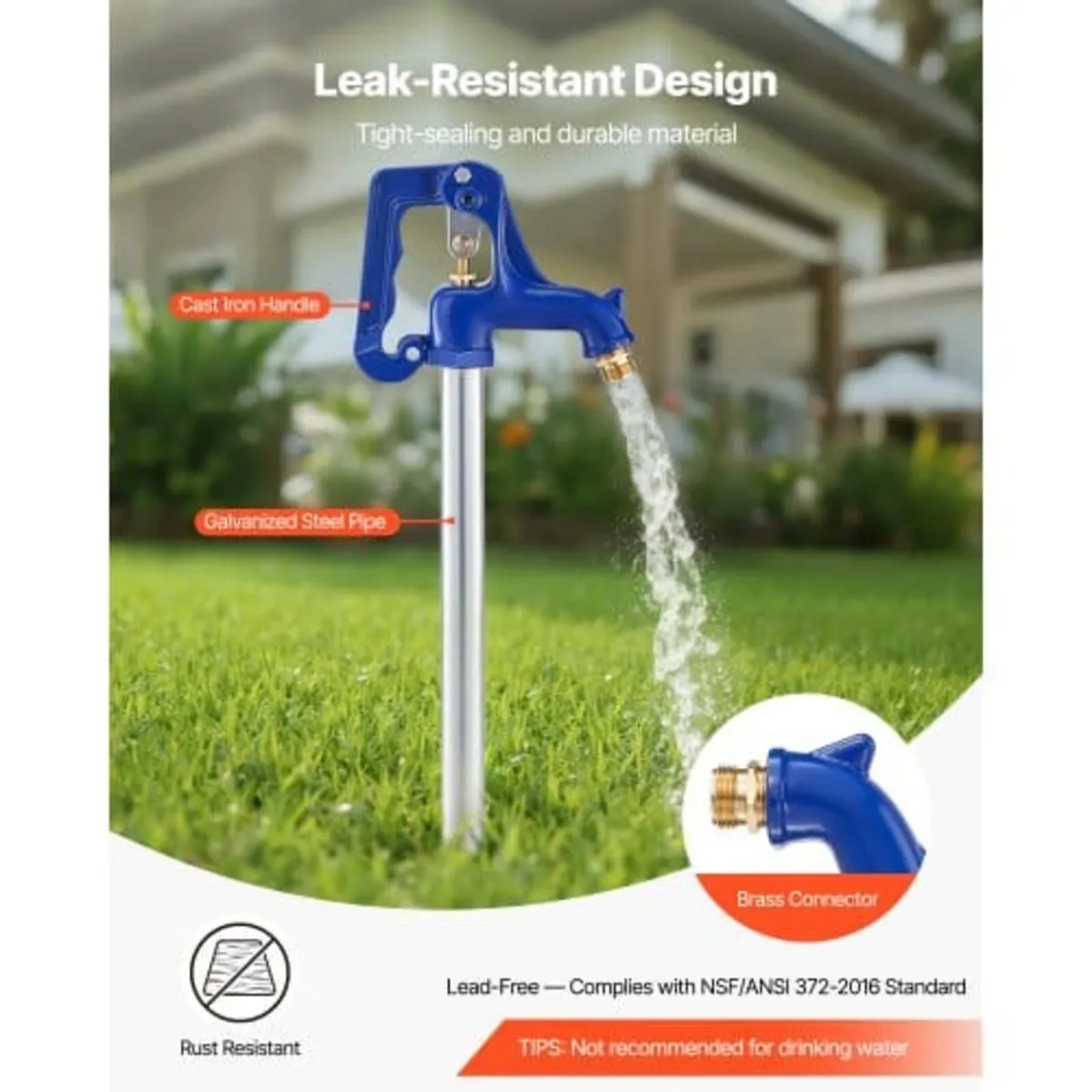 Frost Proof Yard Hydrant, 1895mm Freeze-Proof Outd - Image 4