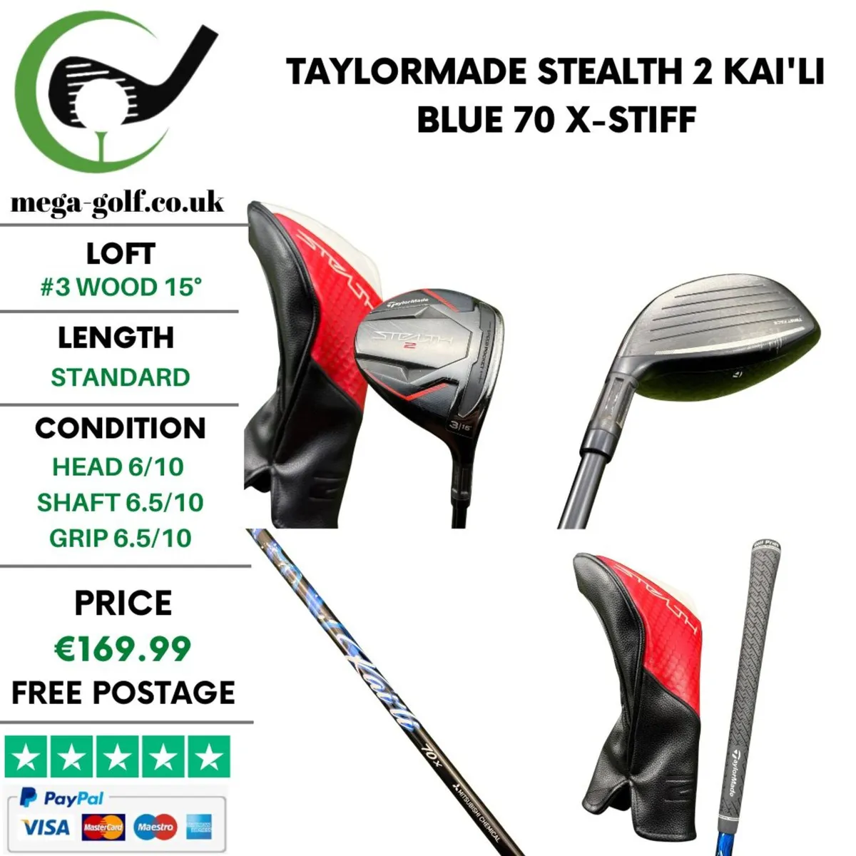 Taylormade Stealth 2 #3 Wood 15° / X-Stiff - Image 1