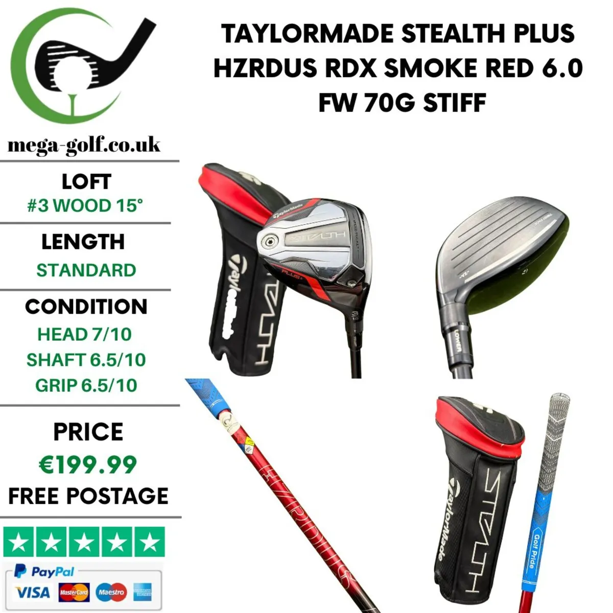 Taylormade Stealth Plus #3 Wood 15° / Stiff - Image 1