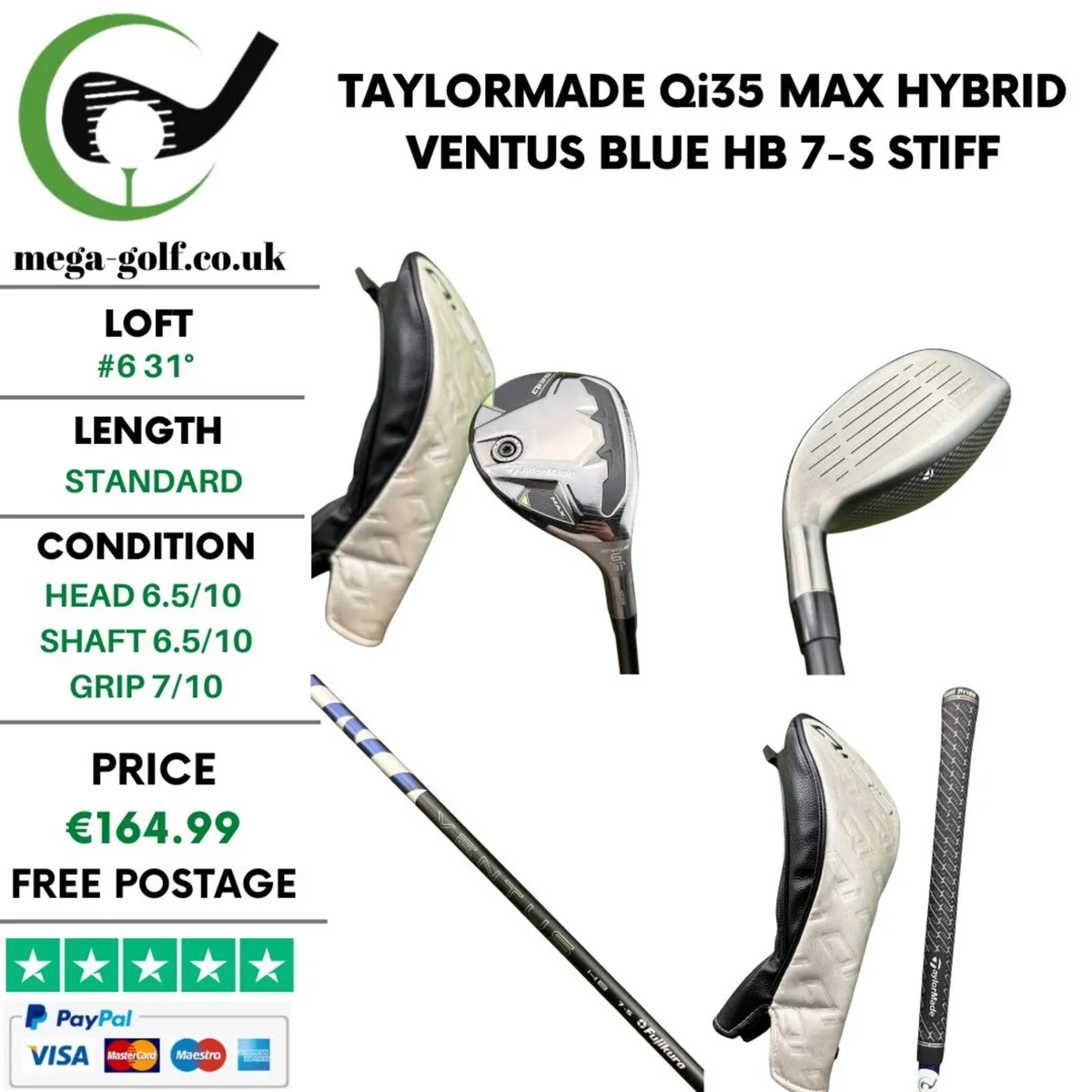 Taylormade Qi35 Max Hybrid / #6 31° / Stiff - Image 1