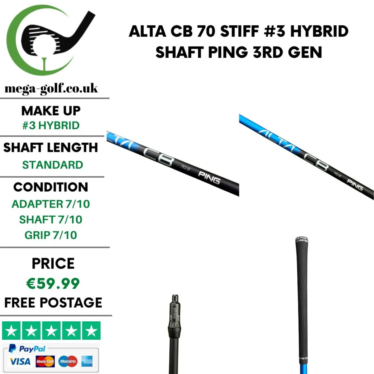 Alta CB 70 Stiff #3 Hybrid Shaft / Ping 3rd Gen - Image 1