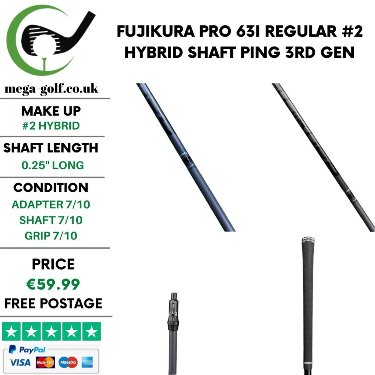 Fujikura Pro 63i Regular #2 Hybrid Shaft / Ping - Image 1