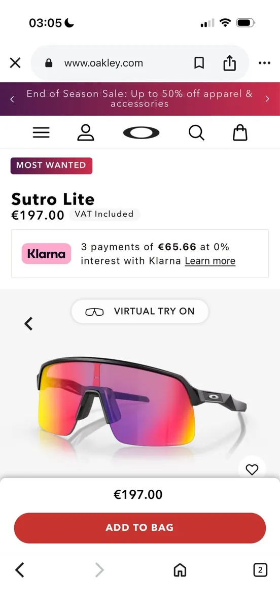 Oakley Sutro Lite - Prizm Road Lenses - Image 4